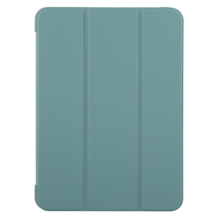 For iPad Air 13 2025 / 2024 GEBEI 3-folding Holder Shockproof Flip Leather Tablet Case(Dark Green) - iPad Air 13 2025 / 2024 Cases by GEBEI | Online Shopping South Africa | PMC Jewellery | Buy Now Pay Later Mobicred