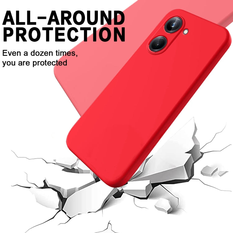 For Realme 10 Pro 5G Pure Color Liquid Silicone Shockproof Phone Case(Red) - Realme Cases by PMC Jewellery | Online Shopping South Africa | PMC Jewellery