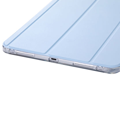 For iPad Air 11 2024 / iPad Pro 11 3-Fold Lock Buckle Leather Smart Tablet Case(Sky Blue) - iPad Pro 11 (2022/2021) Cases by PMC Jewellery | Online Shopping South Africa | PMC Jewellery | Buy Now Pay Later Mobicred