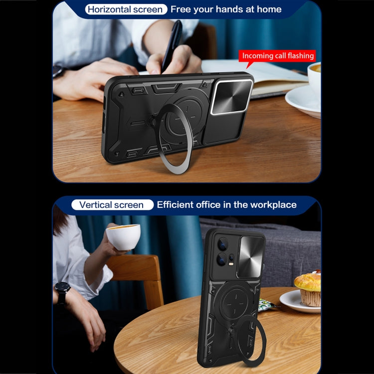 For Motorola Edge 30 Fusion CD Texture Sliding Camshield Magnetic Holder Phone Case(Red) - free shipping - PMC TechLife - Order now!
