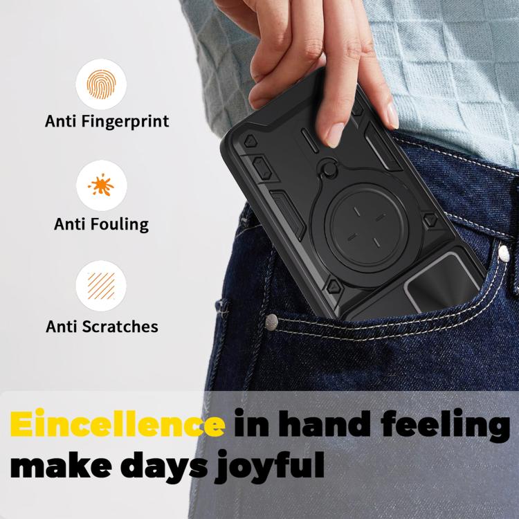 For Motorola Moto G56 5G CD Texture Sliding Camshield Magnetic Holder Phone Case(Blue) - free shipping - PMC TechLife - Order now!