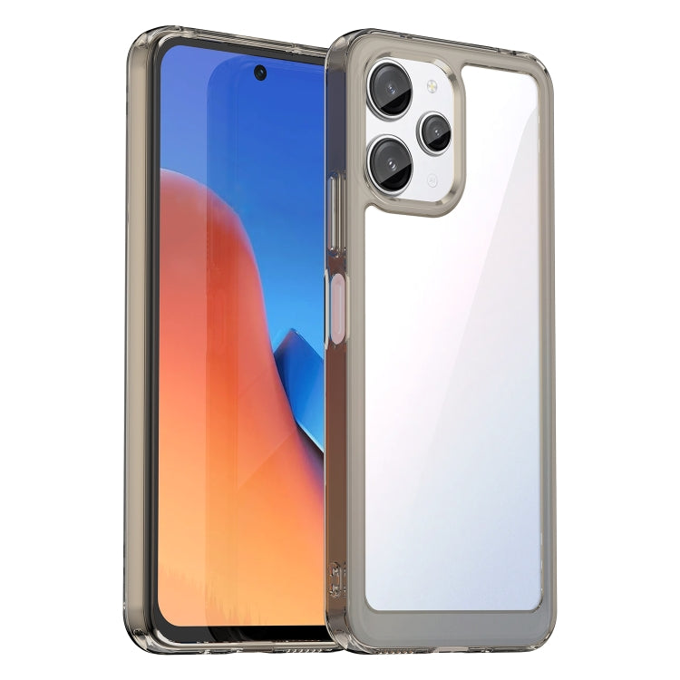 For Xiaomi Poco M6 Pro 5G Colorful Series Acrylic Hybrid TPU Phone Case(Transparent Grey) - Xiaomi Cases by PMC Jewellery | Online Shopping South Africa | PMC Jewellery | Buy Now Pay Later Mobicred