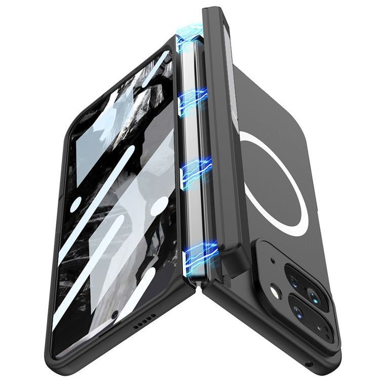 For Google Pixel 9 Pro Fold GKK Integrated Magsafe Fold Hinge Full Coverage Phone Case with Holder(Black) - Google Cases by GKK | Online Shopping South Africa | PMC Jewellery | Buy Now Pay Later Mobicred