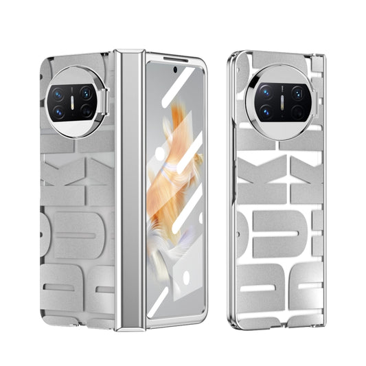 For Huawei Mate X3 Integrated Electroplating Folding Phone Case with Hinge(Silver) - Huawei Cases by PMC Jewellery | Online Shopping South Africa | PMC Jewellery | Buy Now Pay Later Mobicred