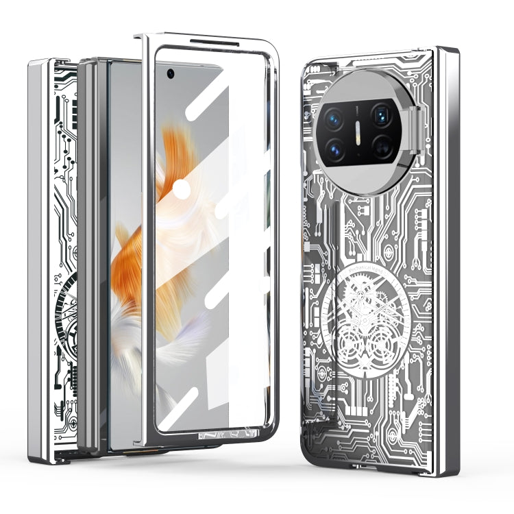 For Huawei Mate X3 Mechanical Legend Integrated Electroplating All-inclusive Phone Case(Silver) - Huawei Cases by PMC TechLife | Online Shopping South Africa | PMC TechLife | Buy Now Pay Later Mobicred