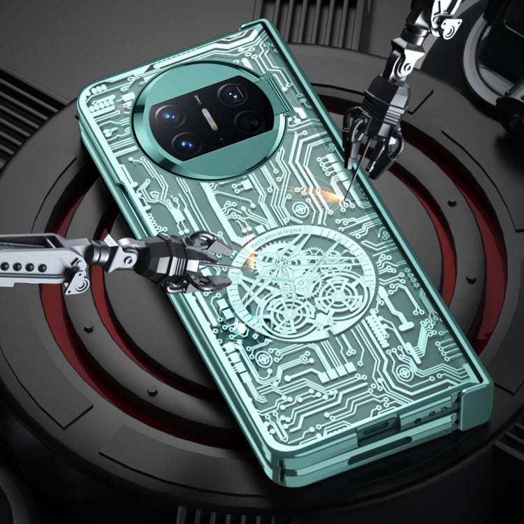 For Huawei Mate X3 Mechanical Legend Integrated Electroplating All-inclusive Phone Case(Purple) - Huawei Cases by PMC TechLife | Online Shopping South Africa | PMC TechLife | Buy Now Pay Later Mobicred