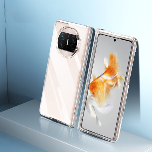 For Huawei Mate X3 Electroplating PC Folding Phone Case with Hinge(Transparent) - Huawei Cases by PMC Jewellery | Online Shopping South Africa | PMC Jewellery | Buy Now Pay Later Mobicred