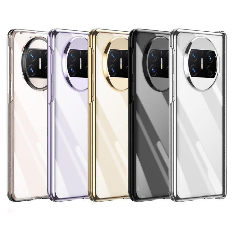 For Huawei Mate X3 Electroplating PC Folding Phone Case with Hinge(Transparent) - Huawei Cases by PMC TechLife | Online Shopping South Africa | PMC TechLife | Buy Now Pay Later Mobicred