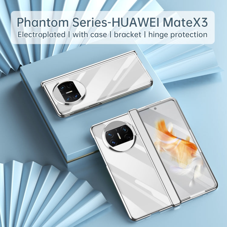 For Huawei Mate X3 Electroplating PC Folding Phone Case with Hinge(Purple) - Huawei Cases by PMC TechLife | Online Shopping South Africa | PMC TechLife | Buy Now Pay Later Mobicred