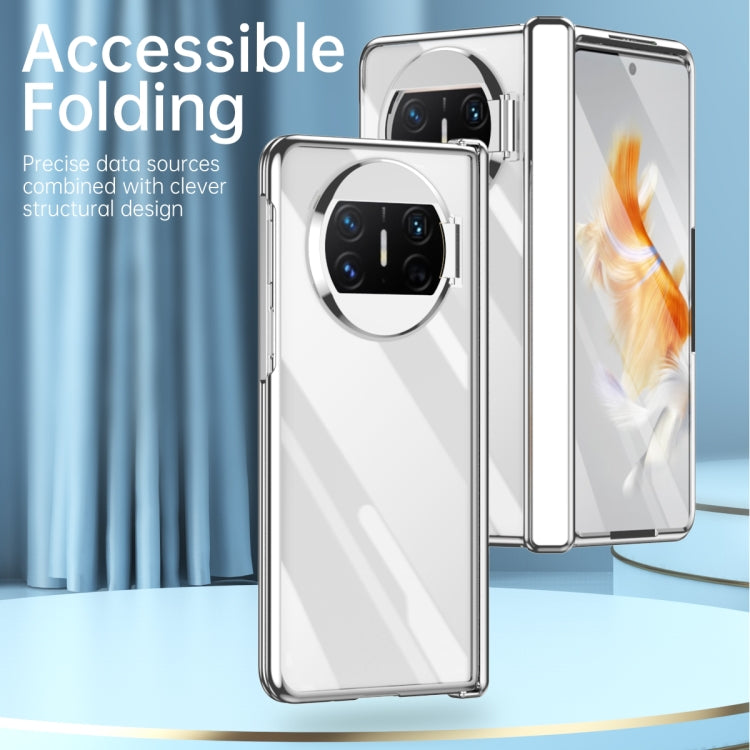 For Huawei Mate X3 Electroplating PC Folding Phone Case with Hinge(Purple) - Huawei Cases by PMC TechLife | Online Shopping South Africa | PMC TechLife | Buy Now Pay Later Mobicred