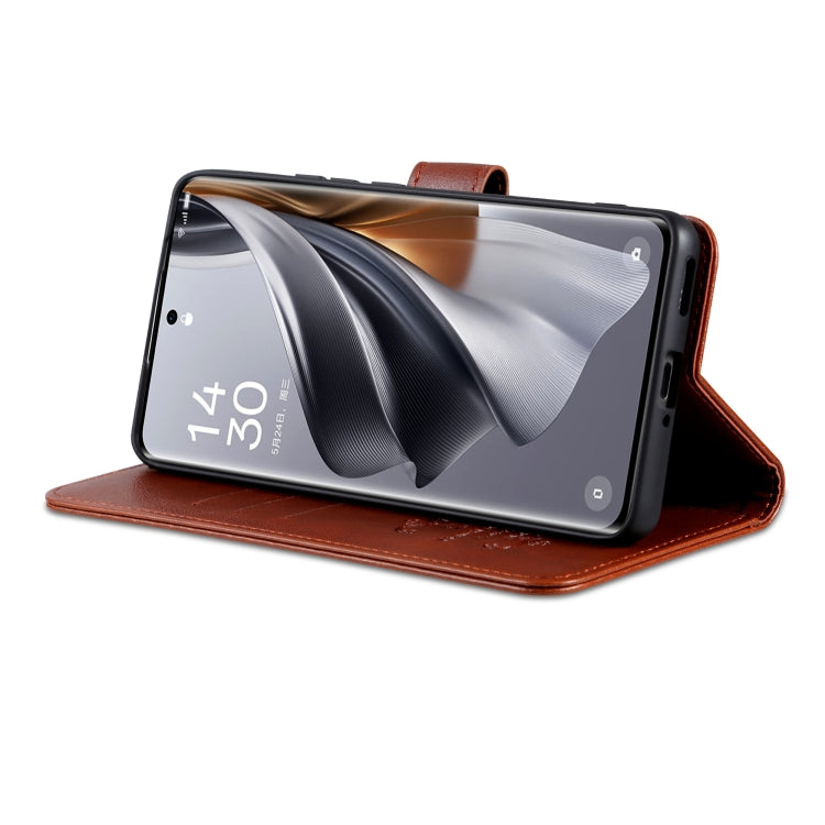 For Honor Magic6 Pro AZNS Sheepskin Texture Flip Leather Phone Case(Brown) - Honor Cases by AZNS | Online Shopping South Africa | PMC Jewellery | Buy Now Pay Later Mobicred