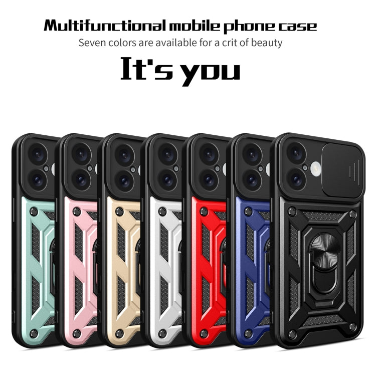 For iPhone 16 Sliding Camera Cover Design TPU+PC Phone Case(Black) - iPhone 16 Cases by PMC TechLife | Online Shopping South Africa | PMC TechLife | Buy Now Pay Later Mobicred