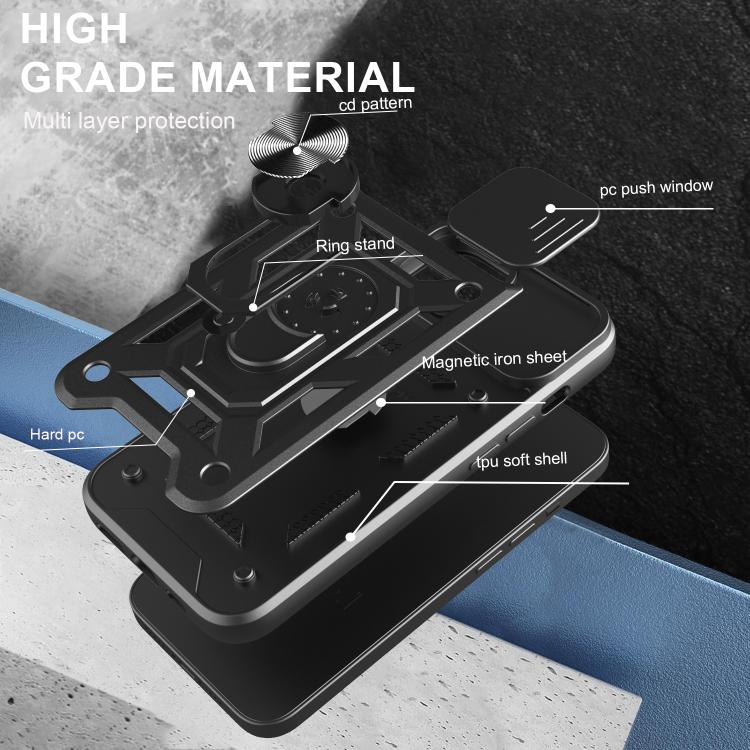 For iPhone 16e Sliding Camera Cover Design TPU+PC Phone Case(Red) - free shipping - PMC TechLife - Order now!