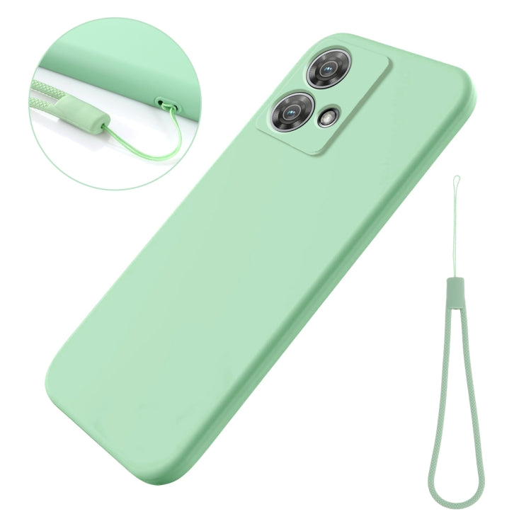 For Motorola Edge 40 Neo Pure Color Liquid Silicone Shockproof Phone Case(Green) - Motorola Cases by PMC TechLife | Online Shopping South Africa | PMC TechLife | Buy Now Pay Later Mobicred