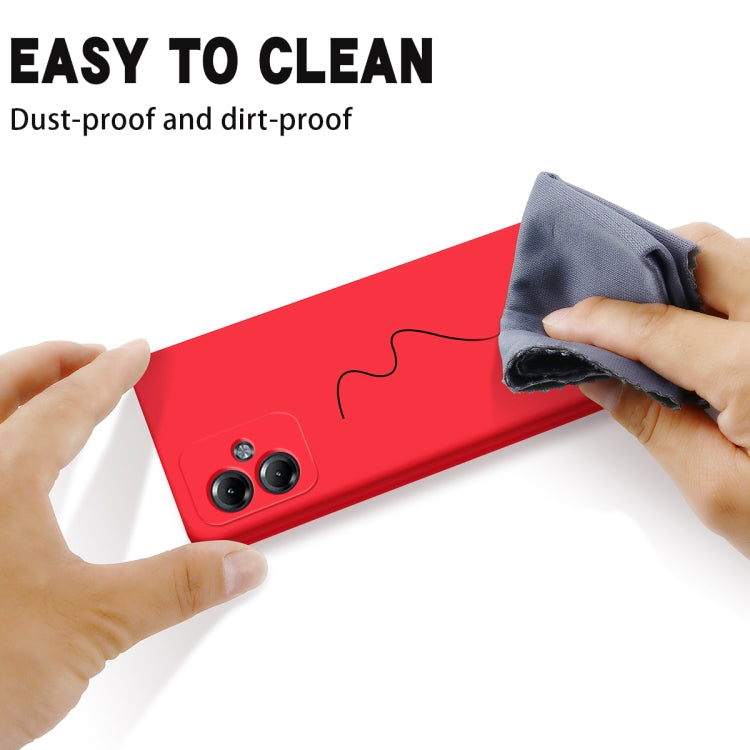 For Motorola Moto G54 Power Pure Color Liquid Silicone Shockproof Phone Case(Red) - Motorola Cases by PMC TechLife | Online Shopping South Africa | PMC TechLife | Buy Now Pay Later Mobicred