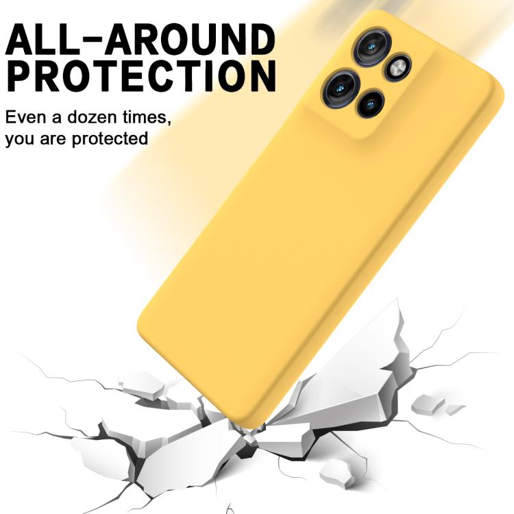 For Motorola Moto G Power 2025 Solid Color Liquid Silicone Dropproof Full Coverage Phone Case(Yellow) - free shipping - PMC TechLife - Order now!