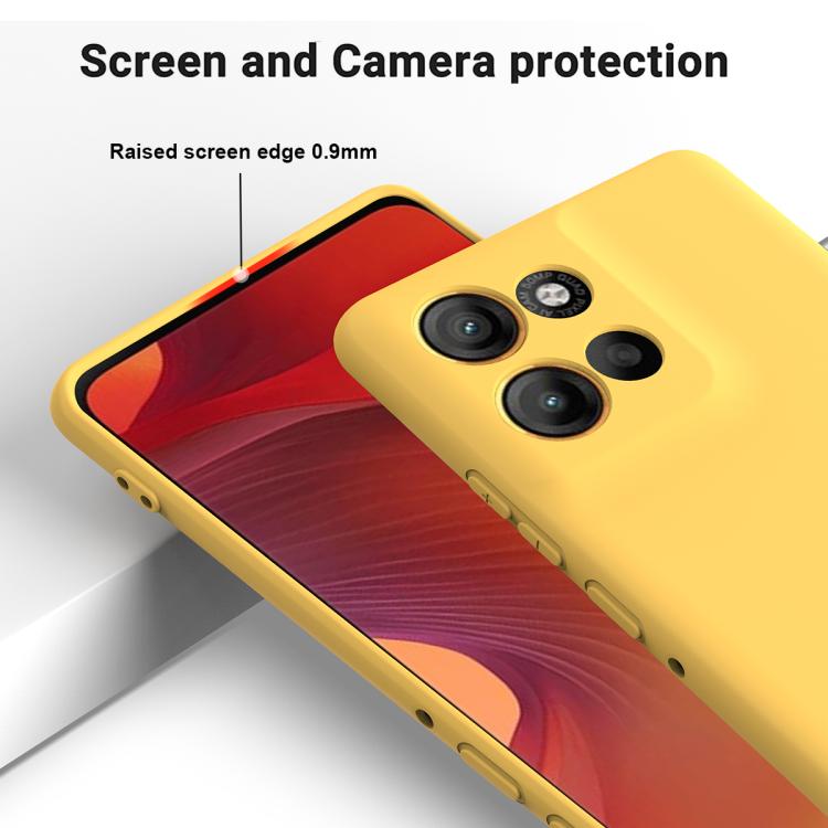 For Motorola Moto G15 Power Solid Color Liquid Silicone Dropproof Full Coverage Phone Case(Yellow) - free shipping - PMC TechLife - Order now!
