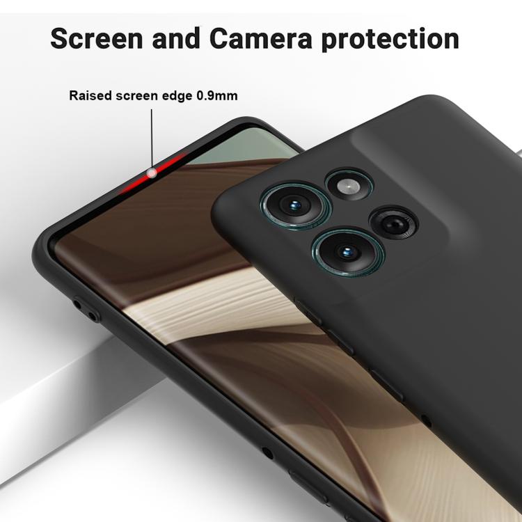 For Motorola Moto G 2025 Solid Color Liquid Silicone Dropproof Full Coverage Phone Case(Black) - free shipping - PMC TechLife - Order now!