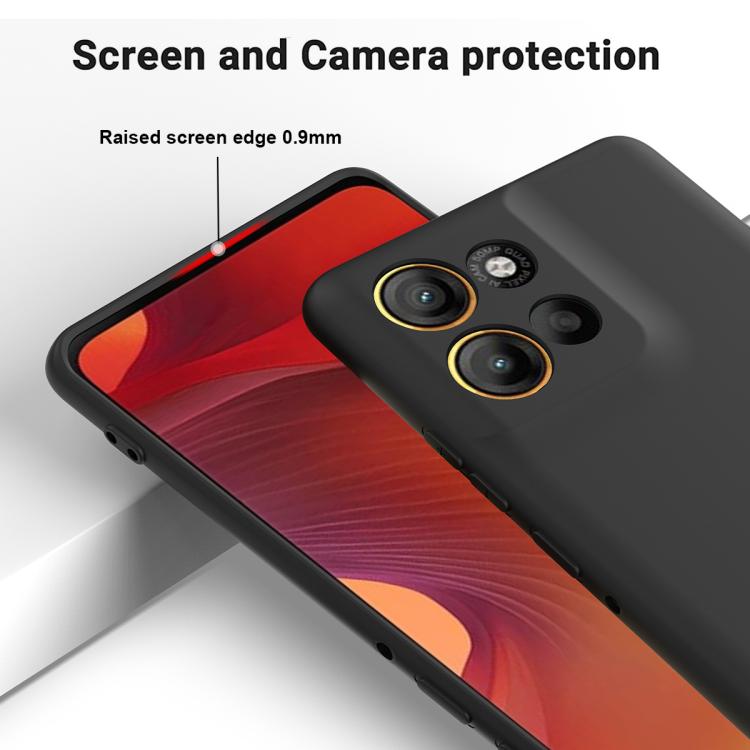 For Motorola Moto G56 5G Solid Color Liquid Silicone Dropproof Full Coverage Phone Case(Black) - free shipping - PMC TechLife - Order now!