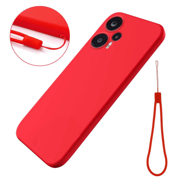 For Xiaomi Poco F5 5G Pure Color Liquid Silicone Shockproof Phone Case(Red) - Xiaomi Cases by PMC TechLife | Online Shopping South Africa | PMC TechLife