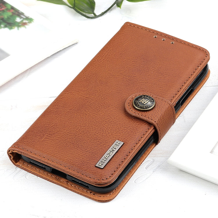 For OPPO Reno11 Pro 5G Global KHAZNEH Cowhide Texture Flip Leather Phone Case(Brown) - Reno11 Pro Cases by PMC Jewellery | Online Shopping South Africa | PMC Jewellery | Buy Now Pay Later Mobicred