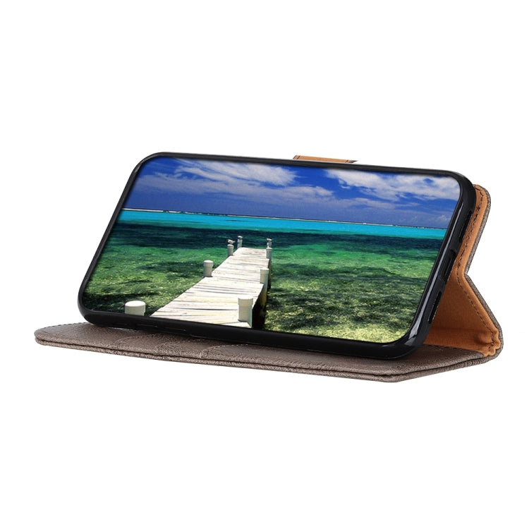 For Xiaomi Redmi 13C KHAZNEH Cowhide Texture Flip Leather Phone Case(Khaki) - 13C Cases by PMC TechLife | Online Shopping South Africa | PMC TechLife | Buy Now Pay Later Mobicred