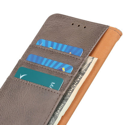 For Xiaomi 14 Ultra KHAZNEH Cowhide Texture Flip Leather Phone Case(Khaki) - 14 Ultra Cases by PMC Jewellery | Online Shopping South Africa | PMC Jewellery | Buy Now Pay Later Mobicred