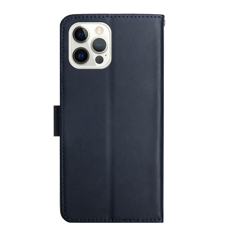 For iPhone 16 Pro Genuine Leather Fingerprint-proof Flip Phone Case(Blue) - iPhone 16 Pro Cases by PMC TechLife | Online Shopping South Africa | PMC TechLife | Buy Now Pay Later Mobicred