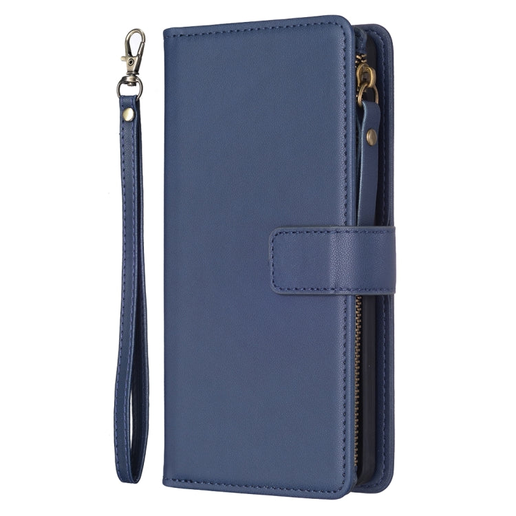 For Xiaomi 13 9 Card Slots Zipper Wallet Leather Flip Phone Case(Blue) - Xiaomi Cases by PMC TechLife | Online Shopping South Africa | PMC TechLife | Buy Now Pay Later Mobicred