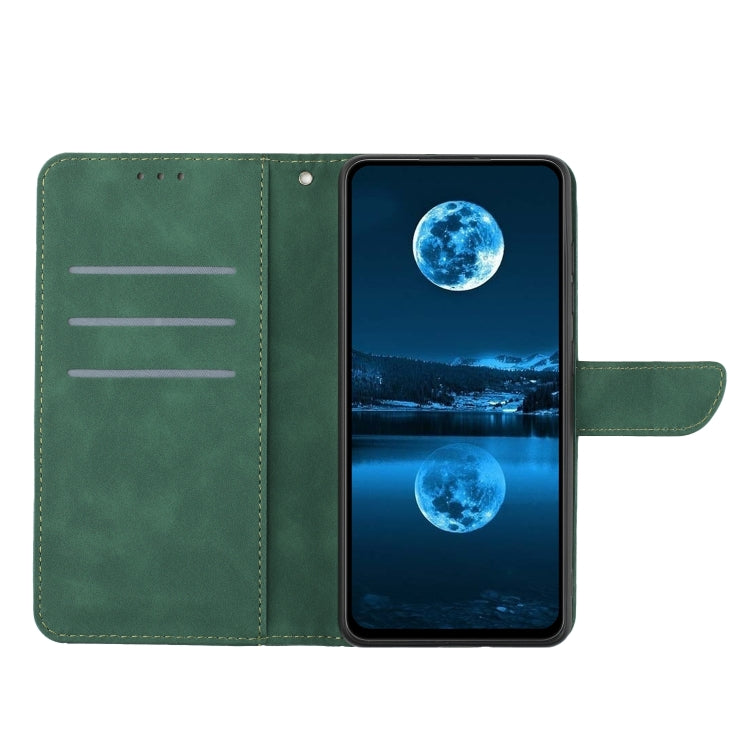 For iPhone 16 Plus Stitching Embossed Leather Phone Case(Green) - iPhone 16 Plus Cases by PMC Jewellery | Online Shopping South Africa | PMC Jewellery | Buy Now Pay Later Mobicred