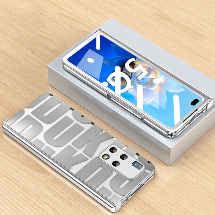 For Huawei Mate X2 Integrated Electroplating Folding Phone Case with Hinge(Silver) - Huawei Cases by PMC TechLife | Online Shopping South Africa | PMC TechLife | Buy Now Pay Later Mobicred