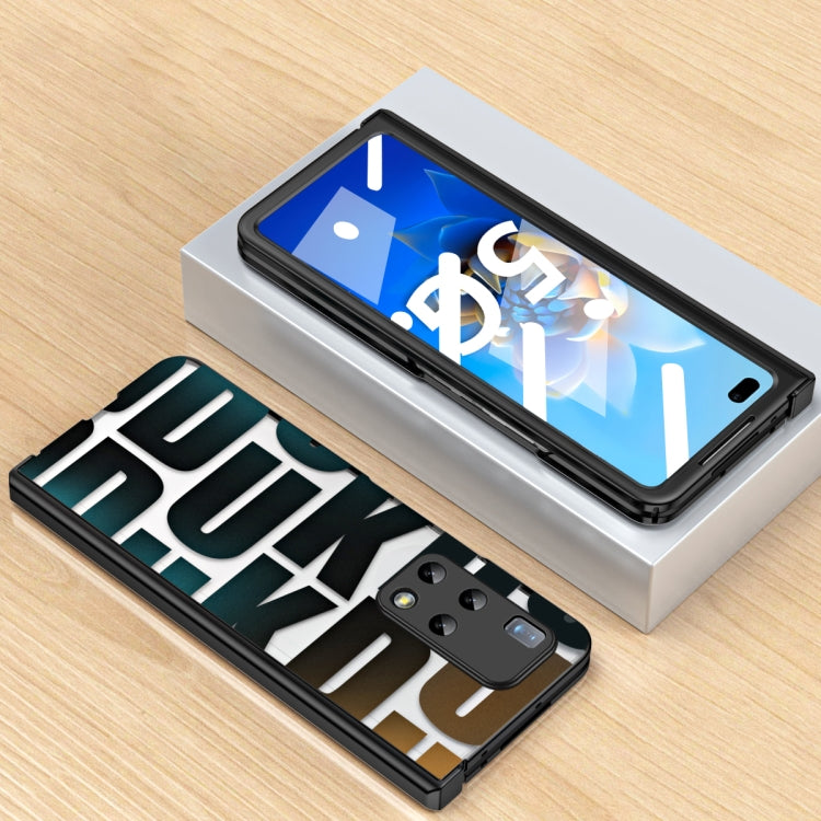 For Huawei Mate X2 Integrated Electroplating Folding Phone Case with Hinge(Black) - Huawei Cases by PMC TechLife | Online Shopping South Africa | PMC TechLife | Buy Now Pay Later Mobicred