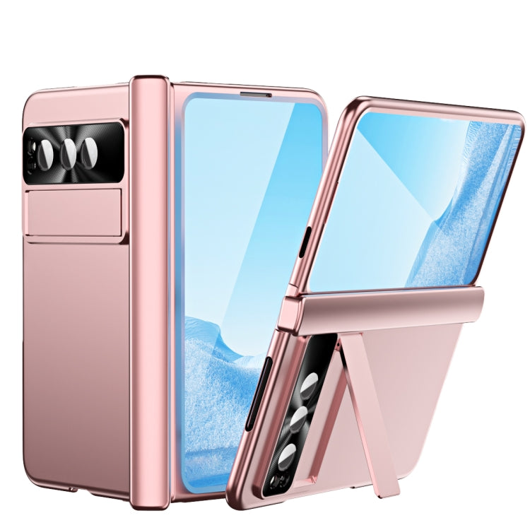 For Google Pixel Fold Integrated Electroplating PC All-inclusive Phone Case with Hinge(Pink) - Google Cases by PMC TechLife | Online Shopping South Africa | PMC TechLife | Buy Now Pay Later Mobicred
