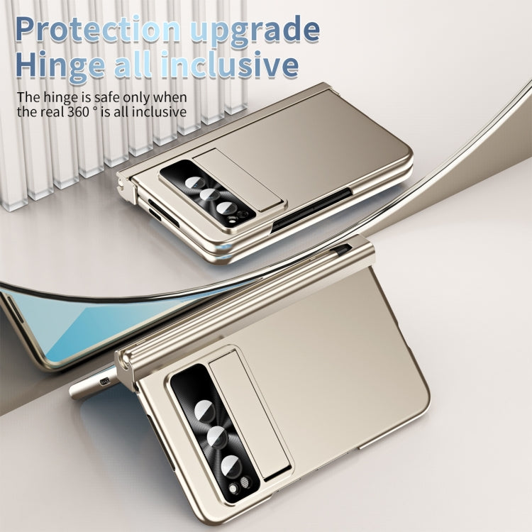 For Google Pixel Fold Integrated Electroplating PC All-inclusive Phone Case with Hinge(Gold) - Google Cases by PMC TechLife | Online Shopping South Africa | PMC TechLife | Buy Now Pay Later Mobicred
