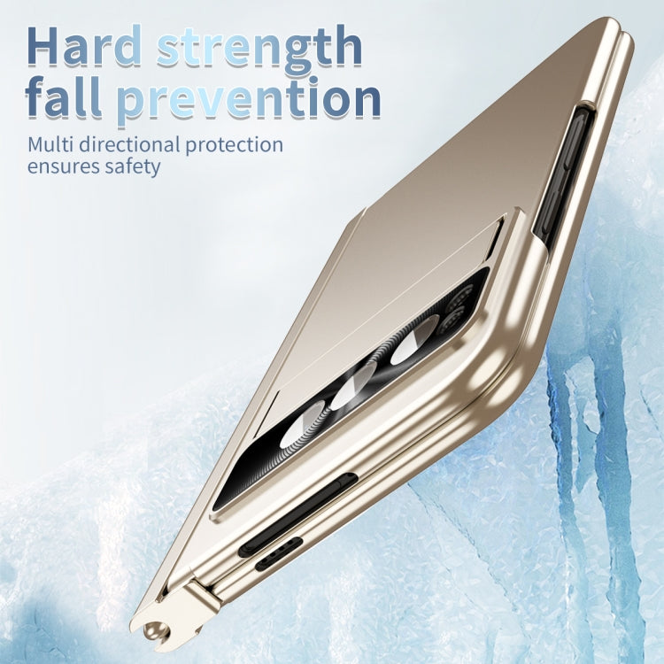 For Google Pixel Fold Integrated Electroplating PC All-inclusive Phone Case with Hinge(Gold) - Google Cases by PMC TechLife | Online Shopping South Africa | PMC TechLife | Buy Now Pay Later Mobicred