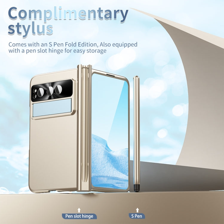 For Google Pixel Fold Integrated Electroplating PC All-inclusive Phone Case with Hinge(Gold) - Google Cases by PMC TechLife | Online Shopping South Africa | PMC TechLife | Buy Now Pay Later Mobicred