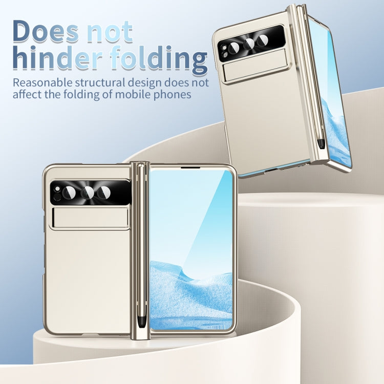 For Google Pixel Fold Integrated Electroplating PC All-inclusive Phone Case with Hinge(Gold) - Google Cases by PMC TechLife | Online Shopping South Africa | PMC TechLife | Buy Now Pay Later Mobicred