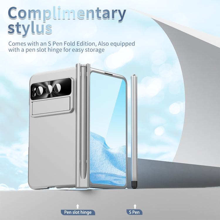 For Google Pixel Fold Integrated Electroplating PC All-inclusive Phone Case with Hinge(Silver) - Google Cases by PMC TechLife | Online Shopping South Africa | PMC TechLife | Buy Now Pay Later Mobicred