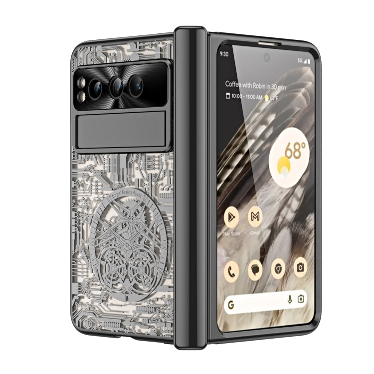 For Google Pixel Fold Mechanical Legend Integrated Electroplating All-inclusive Phone Case(Black) - Google Cases by PMC TechLife | Online Shopping South Africa | PMC TechLife | Buy Now Pay Later Mobicred