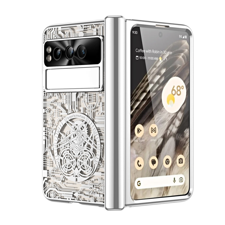 For Google Pixel Fold Mechanical Legend Integrated Electroplating All-inclusive Phone Case(Silver) - Google Cases by PMC TechLife | Online Shopping South Africa | PMC TechLife | Buy Now Pay Later Mobicred