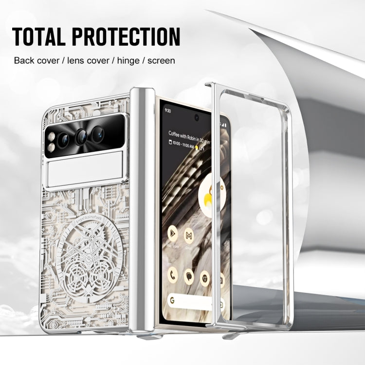 For Google Pixel Fold Mechanical Legend Integrated Electroplating All-inclusive Phone Case(Silver) - Google Cases by PMC TechLife | Online Shopping South Africa | PMC TechLife | Buy Now Pay Later Mobicred
