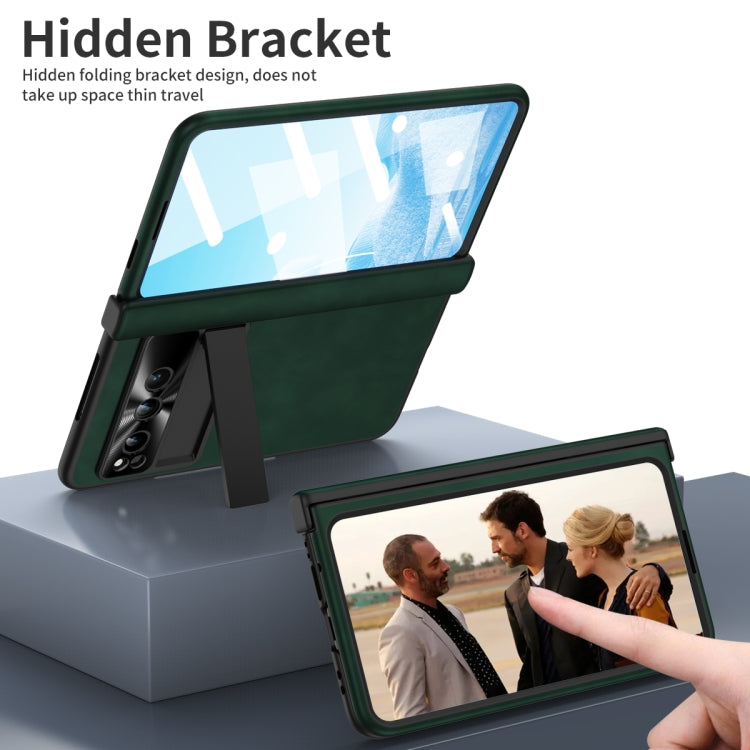 For Google Pixel Fold Integrated Napa Texture All-inclusive Phone Case with Hinge(Green) - free shipping - PMC TechLife - Order now!