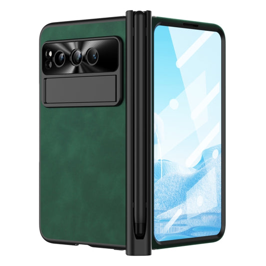 For Google Pixel Fold Integrated Napa Texture All-inclusive Phone Case with Pen Slot(Green) - Google Cases by PMC Jewellery | Online Shopping South Africa | PMC Jewellery | Buy Now Pay Later Mobicred