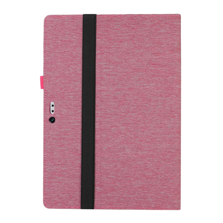 For Microsoft Surface Pro 4/5/6/7 Fabric Leather Tablet Case(Rose Red) - Others by PMC TechLife | Online Shopping South Africa | PMC TechLife | Buy Now Pay Later Mobicred