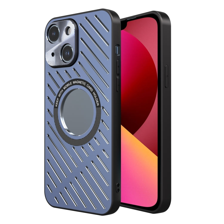 For iPhone 13 R-JUST RJ57 CD Pattern MagSafe Cooling Phone Case(Blue) - free shipping - PMC TechLife - Order now!