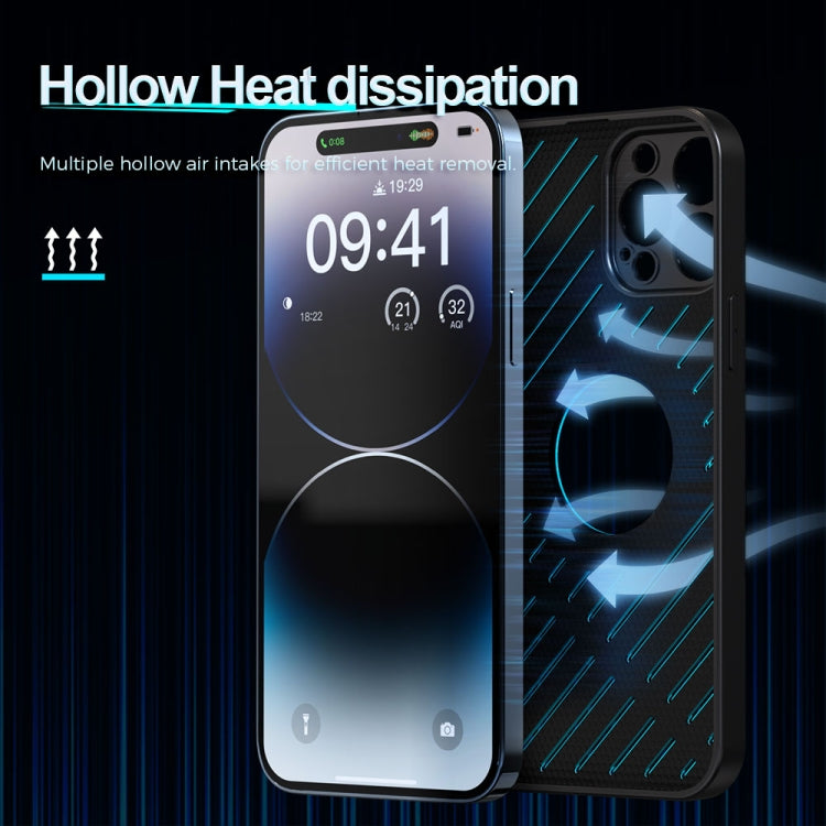 For iPhone 12 R-JUST RJ57 CD Pattern MagSafe Cooling Phone Case(Silver) - iPhone 12 / 12 Pro Cases by R-JUST | Online Shopping South Africa | PMC TechLife