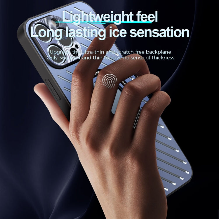 For iPhone 12 Pro Max R-JUST RJ57 CD Pattern MagSafe Cooling Phone Case(Blue) - free shipping - PMC TechLife - Order now!