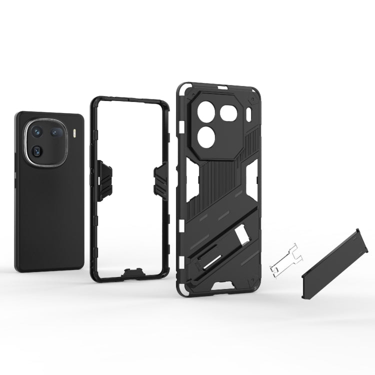 For vivo iQOO 12 5G Punk Armor 2 in 1 PC + TPU Phone Case with Holder(Green) - iQOO 12 Cases by PMC TechLife | Online Shopping South Africa | PMC TechLife