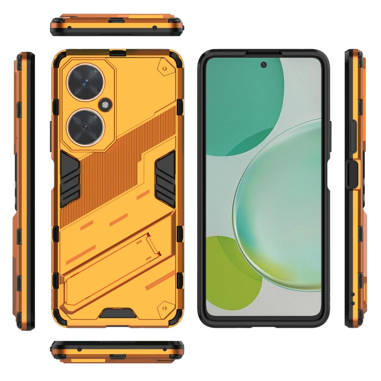 For Huawei nova 11i 4G Punk Armor 2 in 1 PC + TPU Phone Case with Holder(Orange) - Huawei Cases by PMC TechLife | Online Shopping South Africa | PMC TechLife | Buy Now Pay Later Mobicred