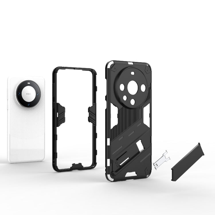 For Huawei Mate 60 Pro Punk Armor 2 in 1 PC + TPU Phone Case with Holder(Blue) - Huawei Cases by PMC TechLife | Online Shopping South Africa | PMC TechLife | Buy Now Pay Later Mobicred